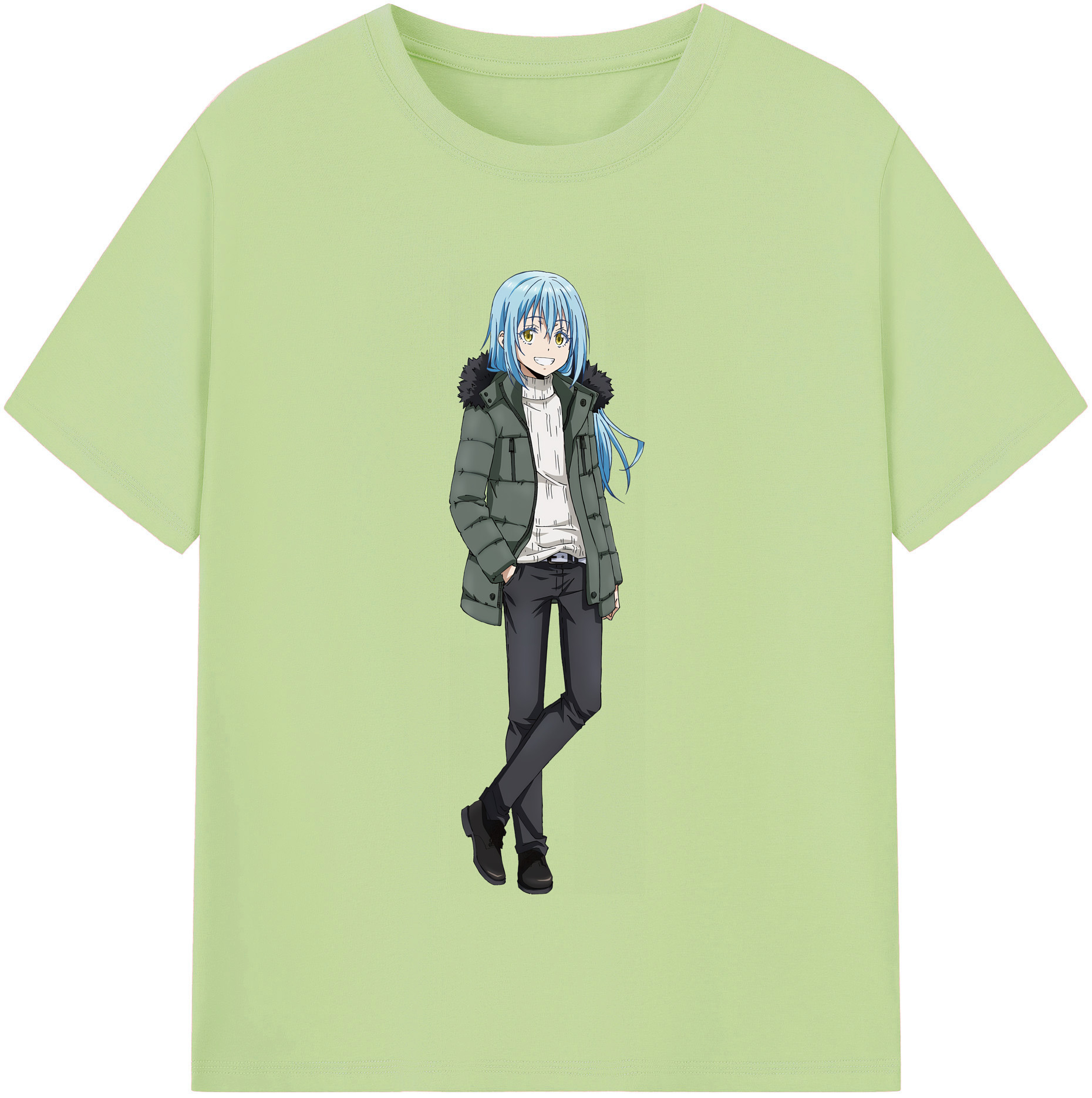 （画像用） 転スラ Regarding Reincarnated to Slime 綿100％半袖Tシャツ（フロントプリント）
